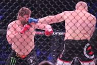 Roy Nelson catches a jab from Sergei Kharitonov